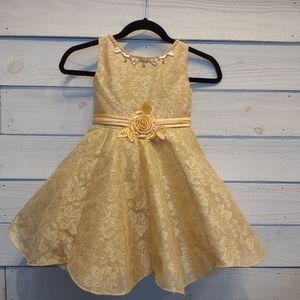 Moni girl's gold dress